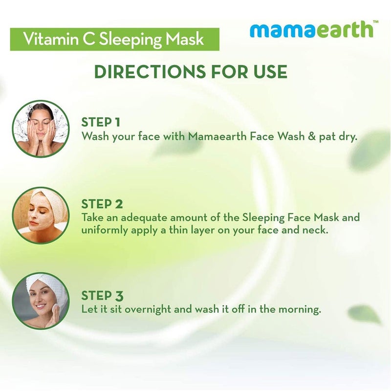 Mamaearth Vitamin C Sleeping Mask With Aloe Vera For Skin Illumination 100 g
