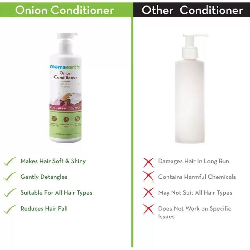 Mamaearth Onion Conditioner for Hair Growth and Hair Fall Control 400 mL
