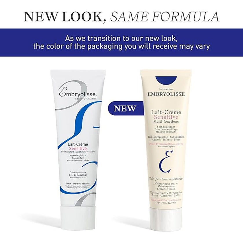 Embryolisse Lait-Creme Sensitive Fragrance Free Daily Moisturizer Cream For Face And Body 100ml