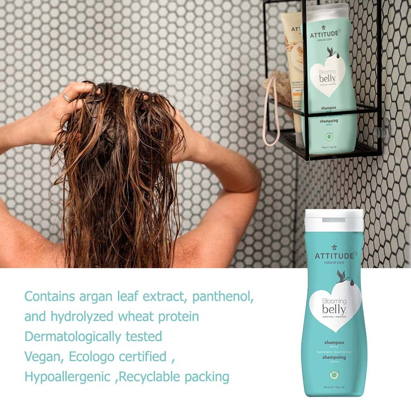 Attitude Natural Care Blooming Belly Maternity Natural Shampoo With Argan 473ml