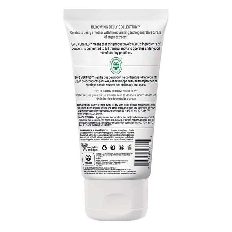 Attitude Blooming Belly Maternity Natural Stretch Oil With Almond And Argan 150ml