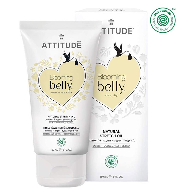 Attitude Blooming Belly Maternity Natural Stretch Oil With Almond And Argan 150ml
