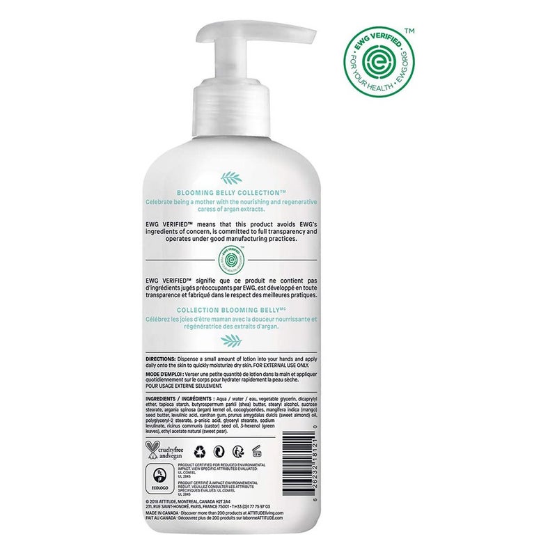 Attitude Blooming Belly Maternity Natural Nourishing Lotion Argan 473ml