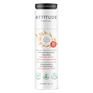 Attitude Sensitive Natural Care SPF30 Mineral Sunscreen Face Stick Unscented 30g