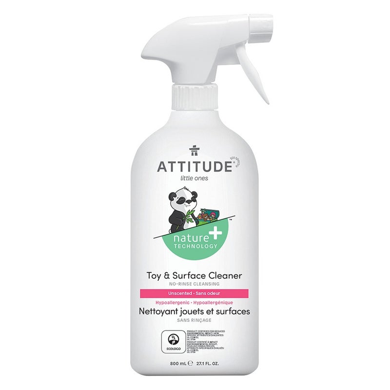 Attitude Little Ones Nature+ Technology No Rinse Unscented Toy And Surface Cleaner 800ml