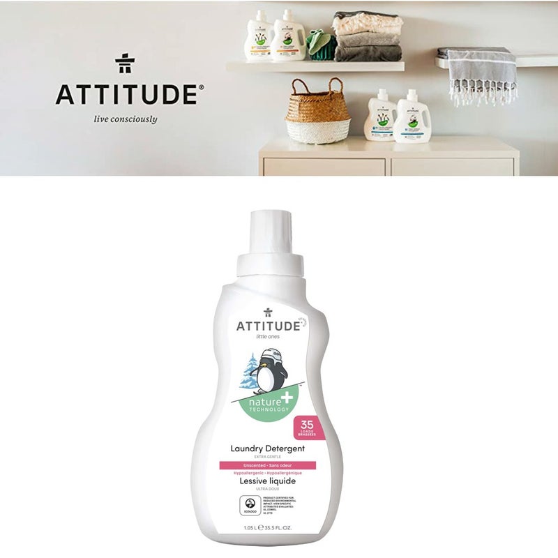 Attitude Little Ones Nature+ Technology 35 Loads Extra Gentle Unscented baby’s Laundry Detergent 1050ml