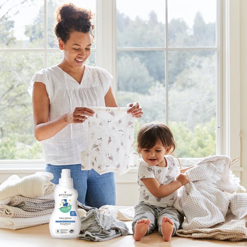 Attitude Little Ones Nature+ Technology 40 Loads Extra Gentle Fabric Softener With Soothing Chamomile For Babies 1000ml