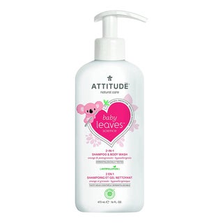 Attitude Natural Care Baby Leaves Science 2-In-1 Natural Shampoo And Body Wash Orange & Pomegranate 473ml