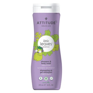 Attitude Natural Care Baby Leaves Science 2-In-1 Natural Shampoo And Body Wash With Vanilla & Pear 473ml