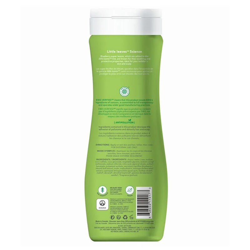 Attitude Natural Care Little Leaves Science 2-In-1 Shampoo And Body Wash Watermelon And Coco For Babies 473ml