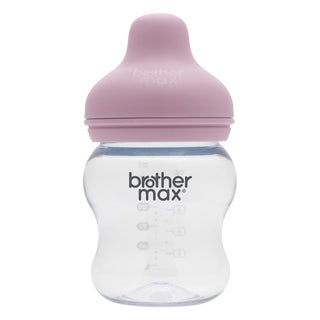 Brother Max Extra Wide Neck Anti Colic Feeding Glass Bottle 160 mL + S Teat Pink BM115P