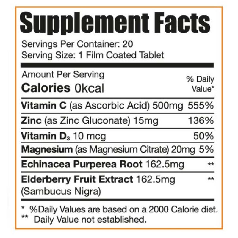 Eva Pharma Limitless C-Zinc Plus Tablets  For Healthy Immune System, Pack of 20's