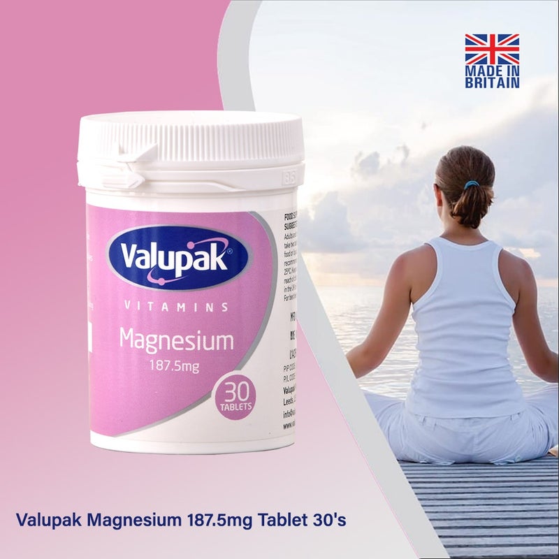 Valupak Magnesium 187.5mg Tablet 30's