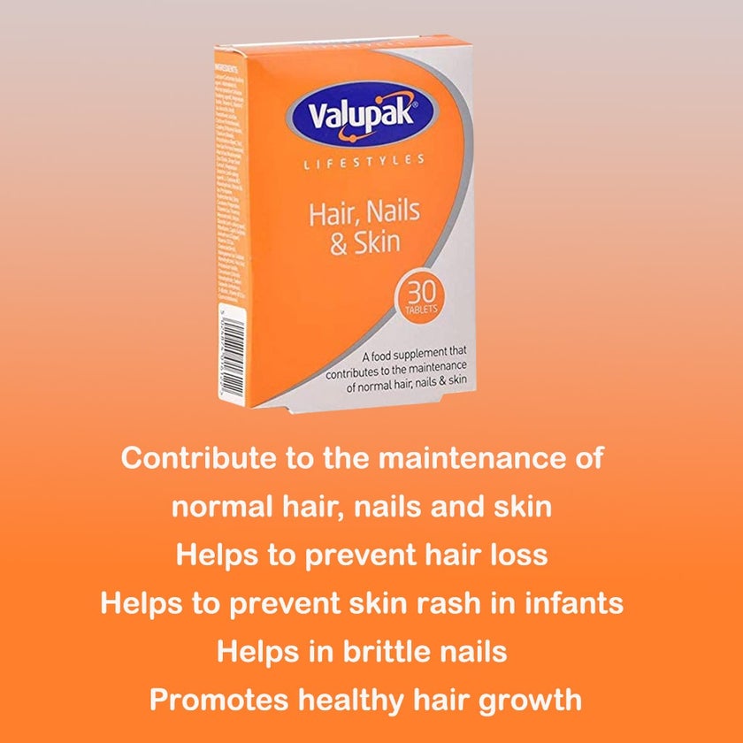 Valupak Hair, Nails And Skin Tablet, Pack of 30's