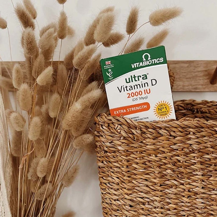 Vitabiotics Ultra Vitamin D3 2000IU Extra Strength Tablets For Healthy Immune System, Pack of 96's