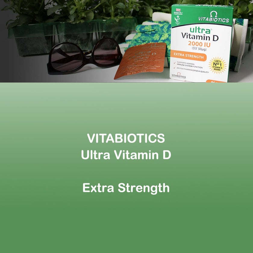 Vitabiotics Ultra Vitamin D3 2000IU Extra Strength Tablets For Healthy Immune System, Pack of 96's