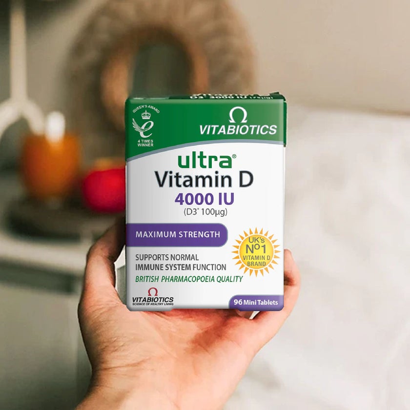 Vitabiotics Ultra Vitamin D3 4000IU Maximum Strength Tablets For Healthy Immune System, Pack of 96's