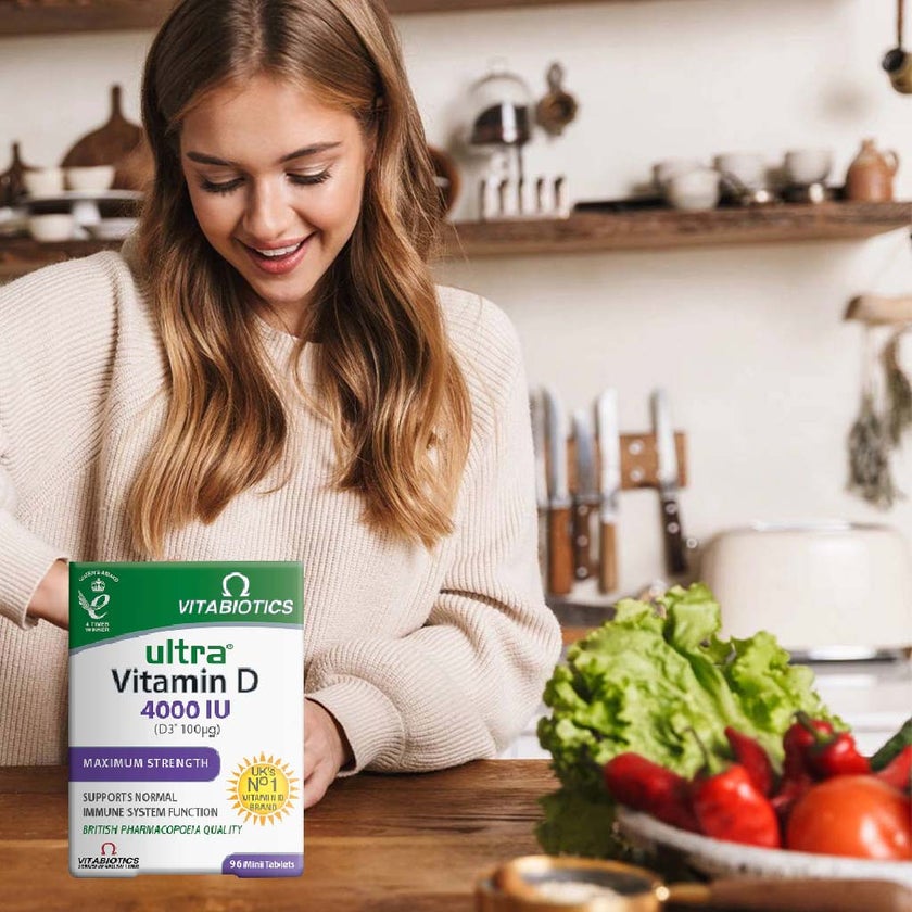 Vitabiotics Ultra Vitamin D3 4000IU Maximum Strength Tablets For Healthy Immune System, Pack of 96's