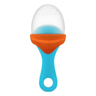 Boon Silicone Food Pulp Feeder Orange/Blue 1's