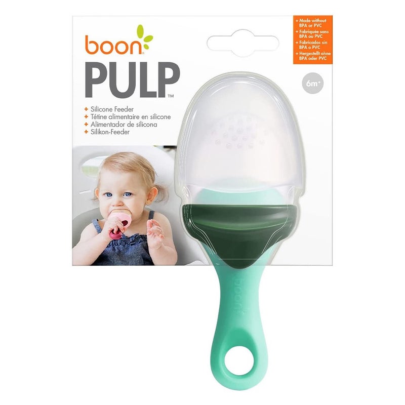 Boon Silicone Food Pulp Feeder Green/Grey 1's