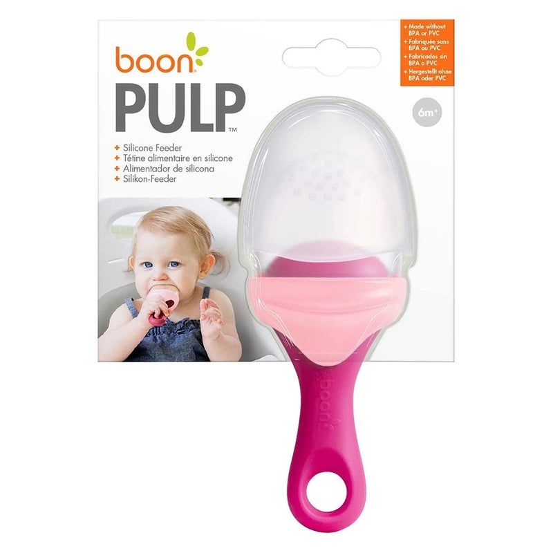 Boon Silicone Food Pulp Feeder Pink/Wine 1's