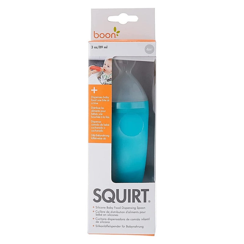 Boon Squirt Silicone Baby Food Dispensing Spoon Blue