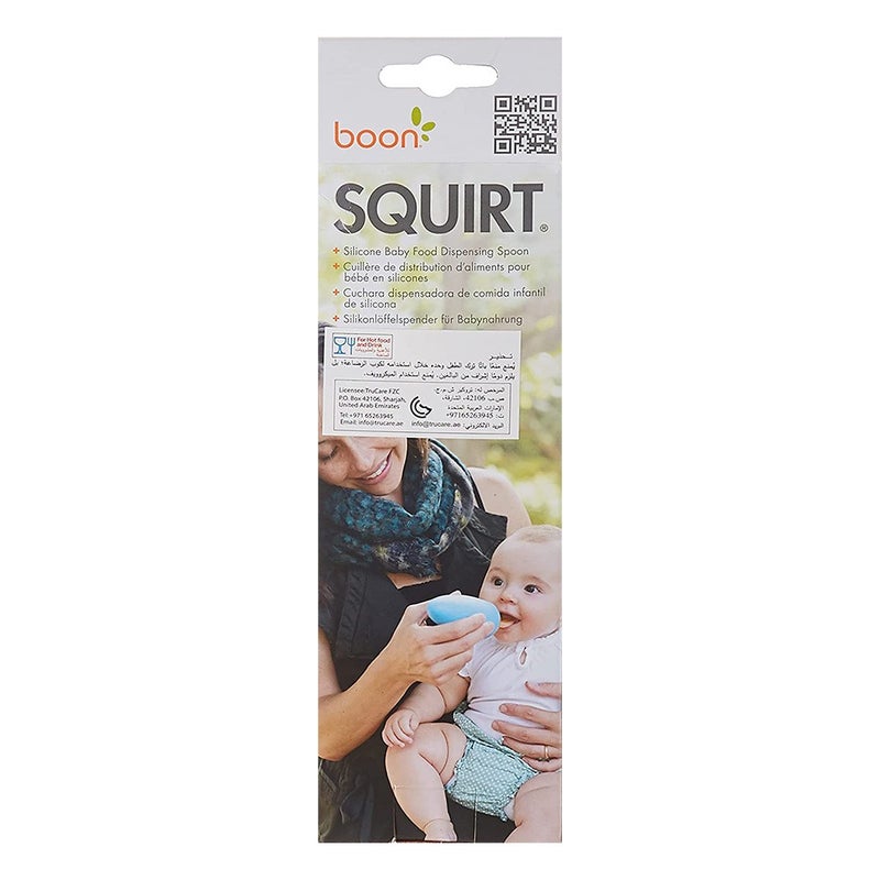 Boon Squirt Silicone Baby Food Dispensing Spoon Blue