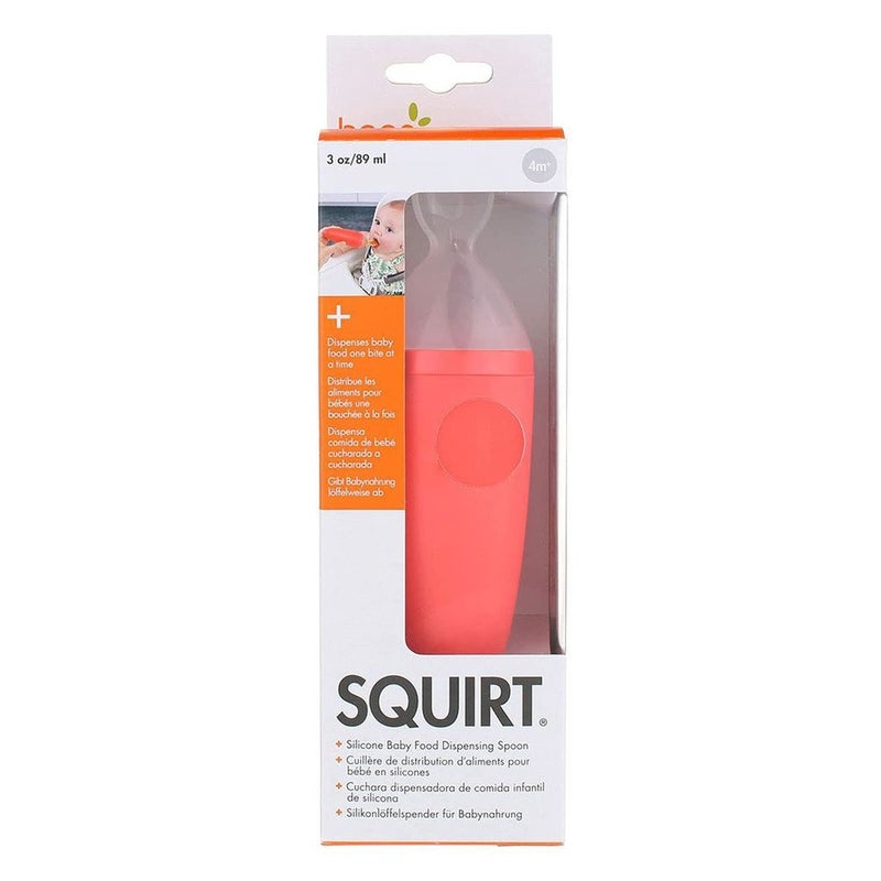 Boon Squirt Silicone Baby Food Dispensing Spoon Pink