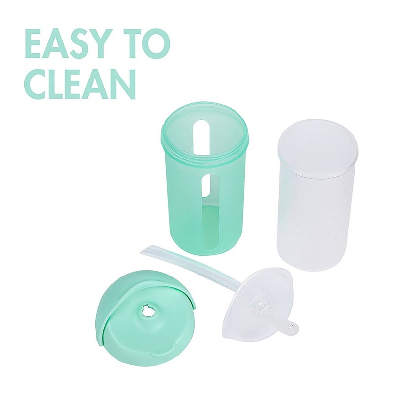 Boon Swig Silicone Straw Bottle For Kids 10 Oz Mint