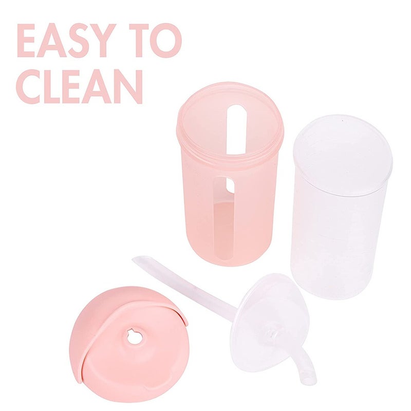 Boon Swig Silicone Straw Bottle For Kids 10 Oz Pink