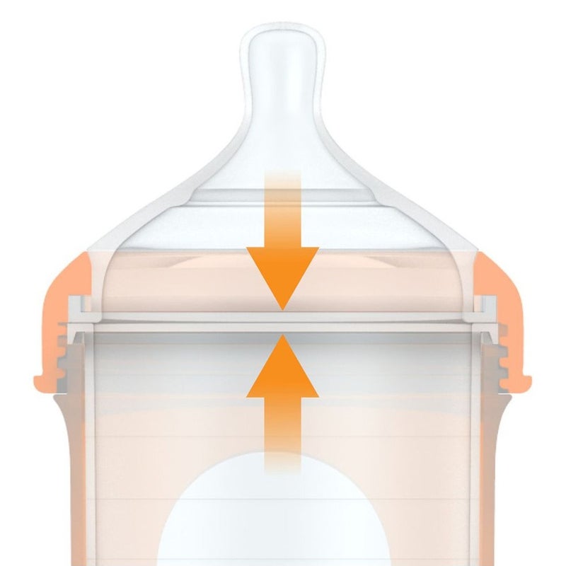Boon Nursh Slow Flow Rate Baby Feeding Bottle 4 oz. For 0+ Months Baby, Monochrome, Pack of 3's