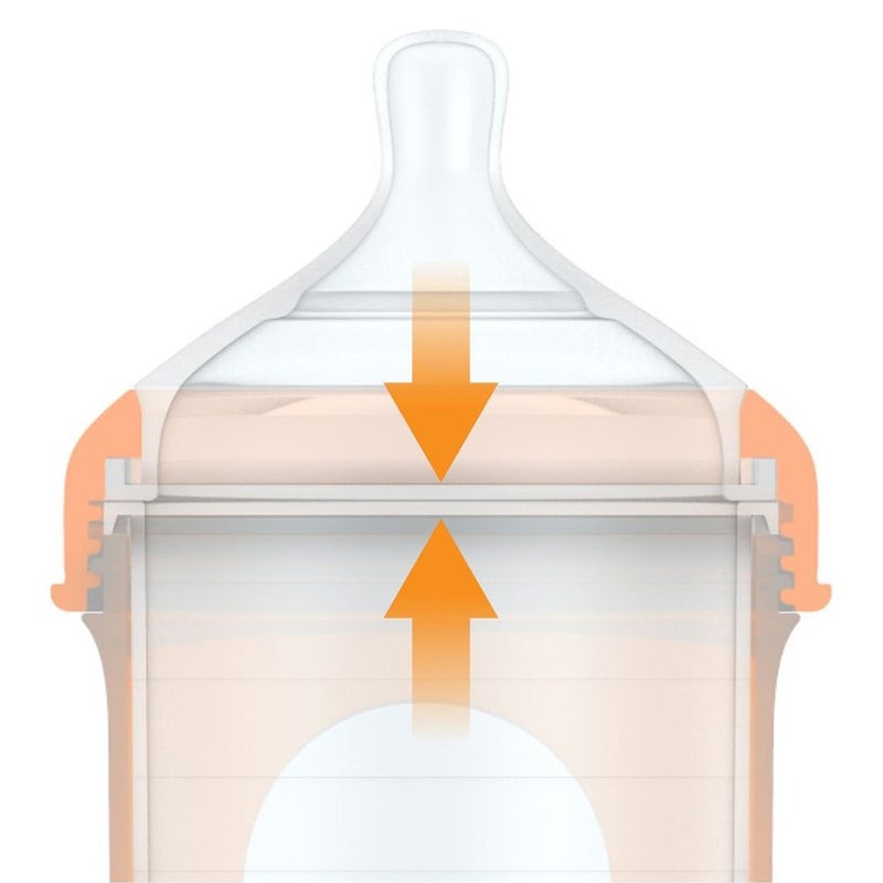 Boon Nursh Medium Flow Rate Baby Feeding Bottle 8 oz. For 3+Months Baby, Monochrome, Pack of 3's