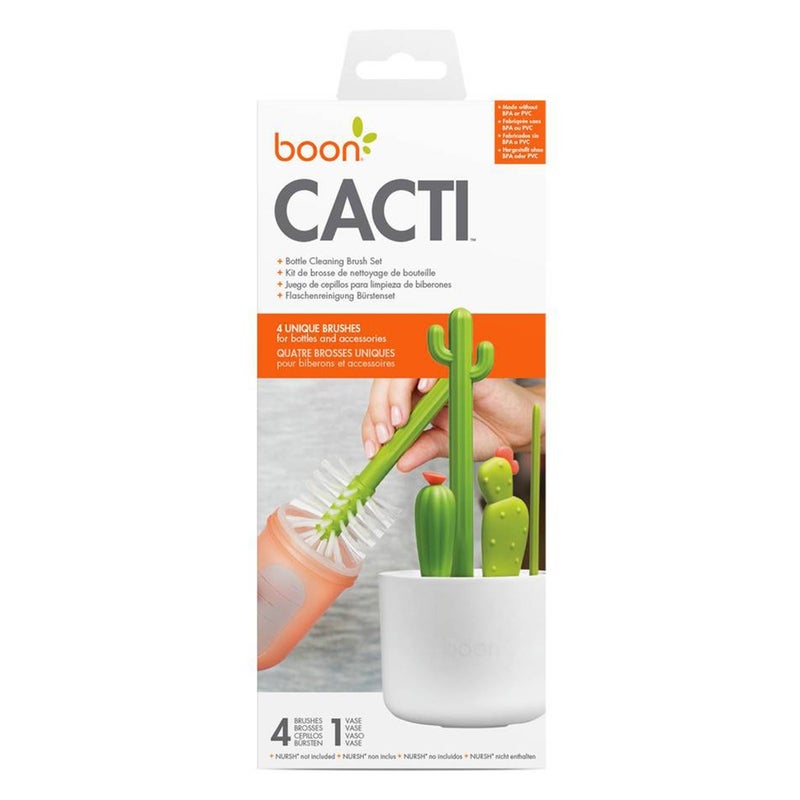Boon Cacti Bottle Cleaning Brush Set, Pack of 4