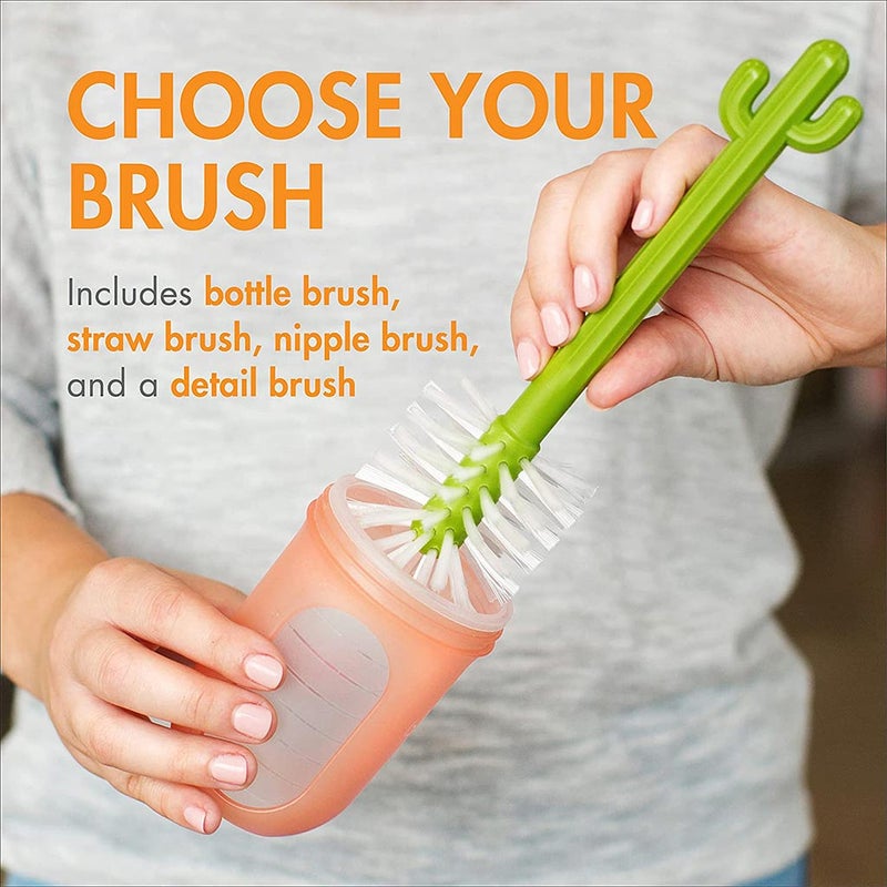 Boon Cacti Bottle Cleaning Brush Set, Pack of 4