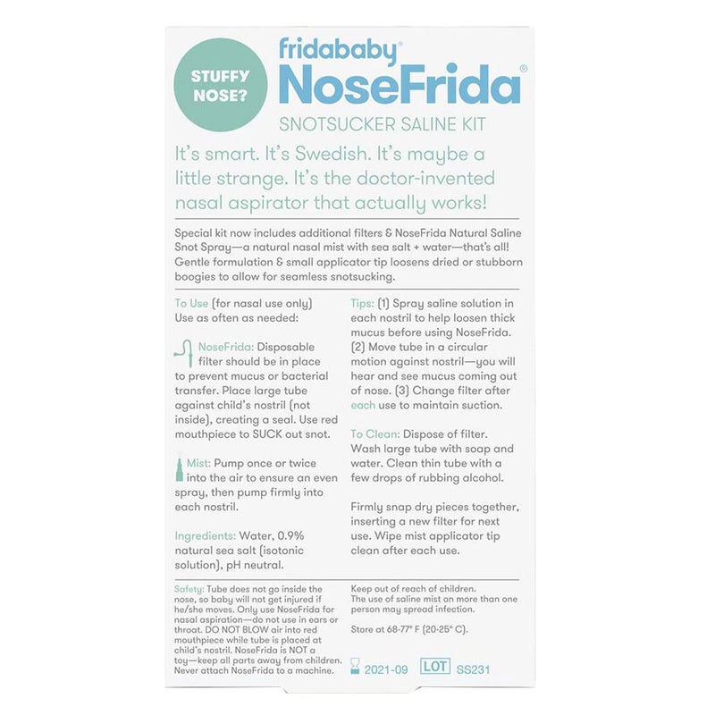 FridaBaby NoseFrida The Snotsucker Saline Kit For Babies