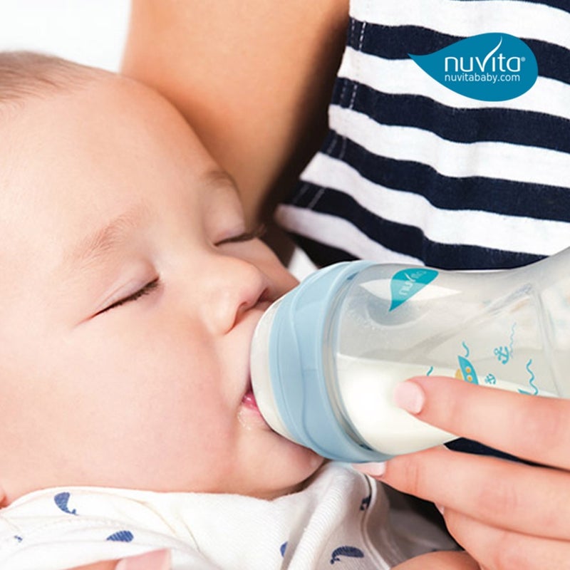 Nuvita Mimic Cool Anti-Colic Baby Feeding Bottle - Assorted 250ml