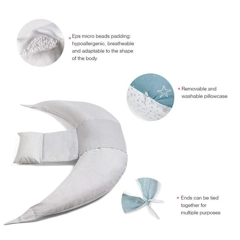 Nuvita Dreamwizard 12-In-1 Pregnancy & Nursing Pillow - Grigio Bianco In Grey