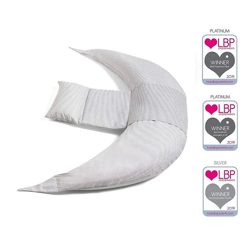 Nuvita Dreamwizard 12-In-1 Pregnancy & Nursing Pillow - Grigio Bianco In Grey