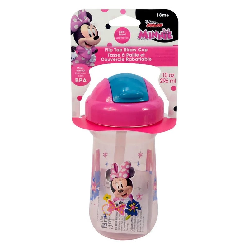 The First Years Disney Junior Minnie Flip Top Straw Cup For 18 Months+ Baby - Assorted