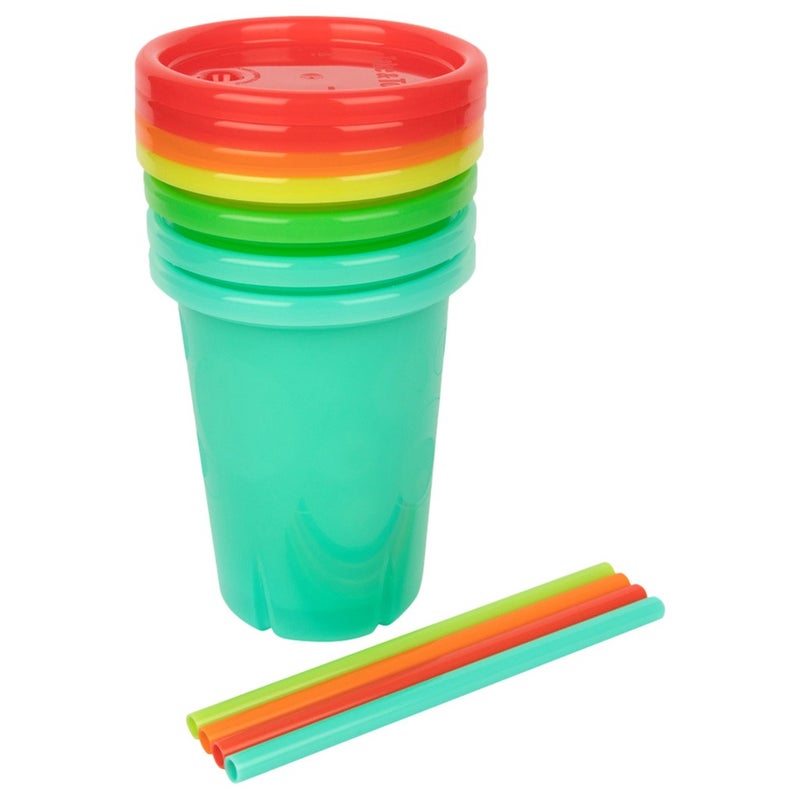 The First Years Take & Toss Spill-Free Straw Cups For 18+ Months 296ml, Assorted, Pack of 4's