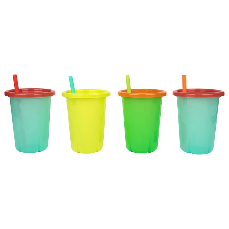 The First Years Take & Toss Spill-Free Straw Cups For 18+ Months 296ml, Assorted, Pack of 4's
