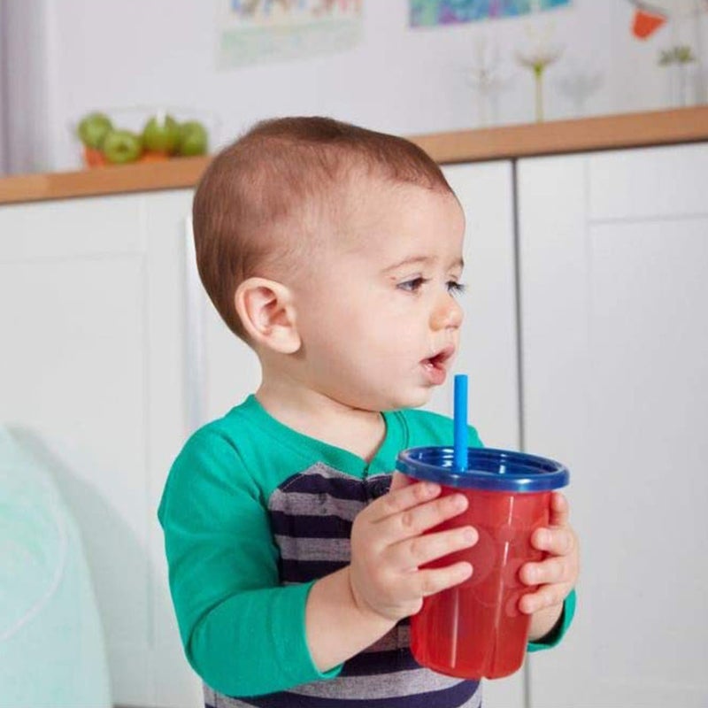The First Years Take & Toss Spill-Free Straw Cups For 18+ Months 296ml, Assorted, Pack of 4's