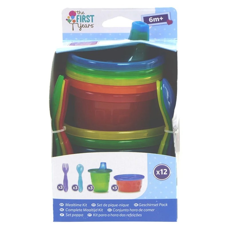 The First Years Take & Toss 12 Piece Multi-Pack Mealtime Kit