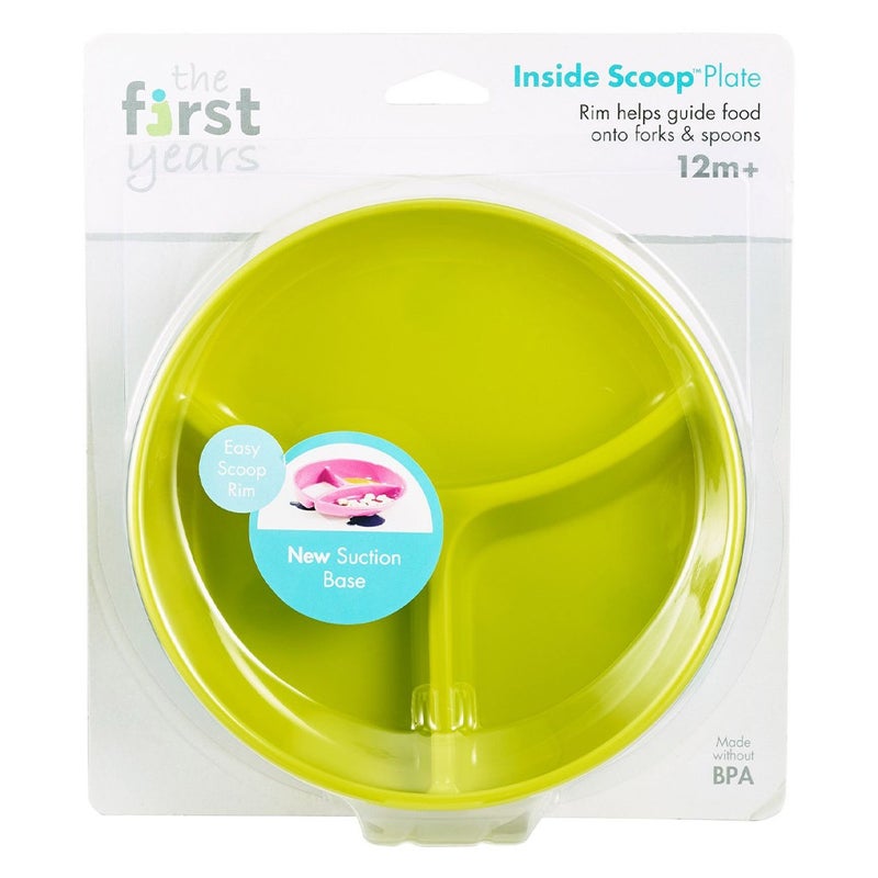 The First Years Inside Scoop Suction Sectioned Plate, Assorted Pack of 1's