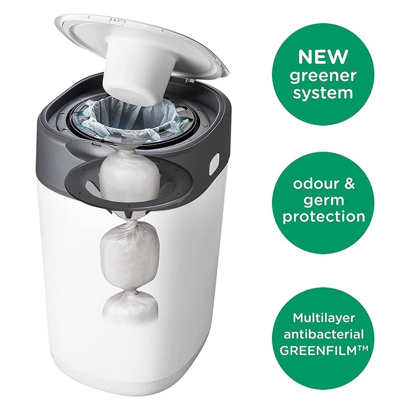 Tommee Tippee Twist And Click Advanced Nappy Disposal Bin-White