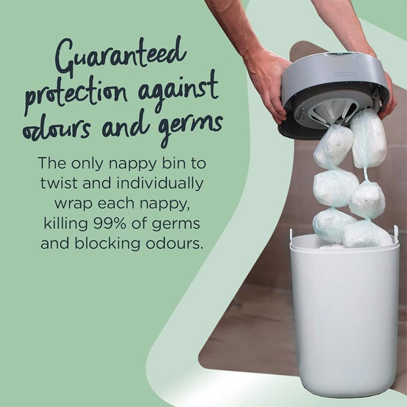 Tommee Tippee Twist And Click Advanced Nappy Disposal Bin-White