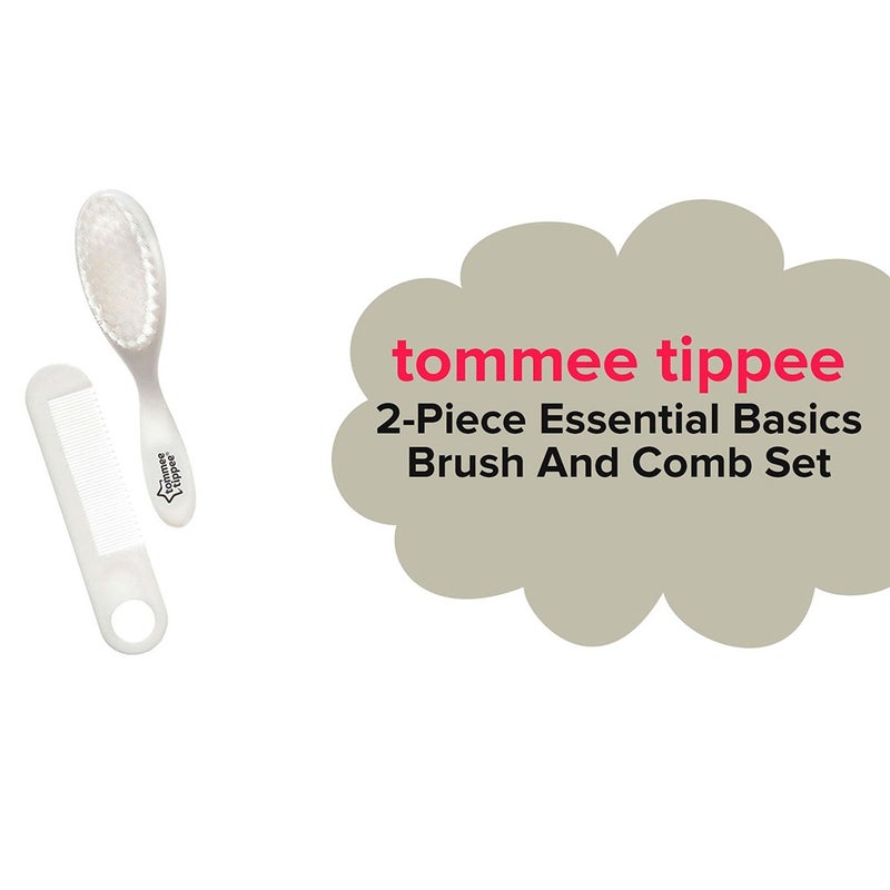 Tommee Tippee Essentials Baby Brush And Comb Set-White 