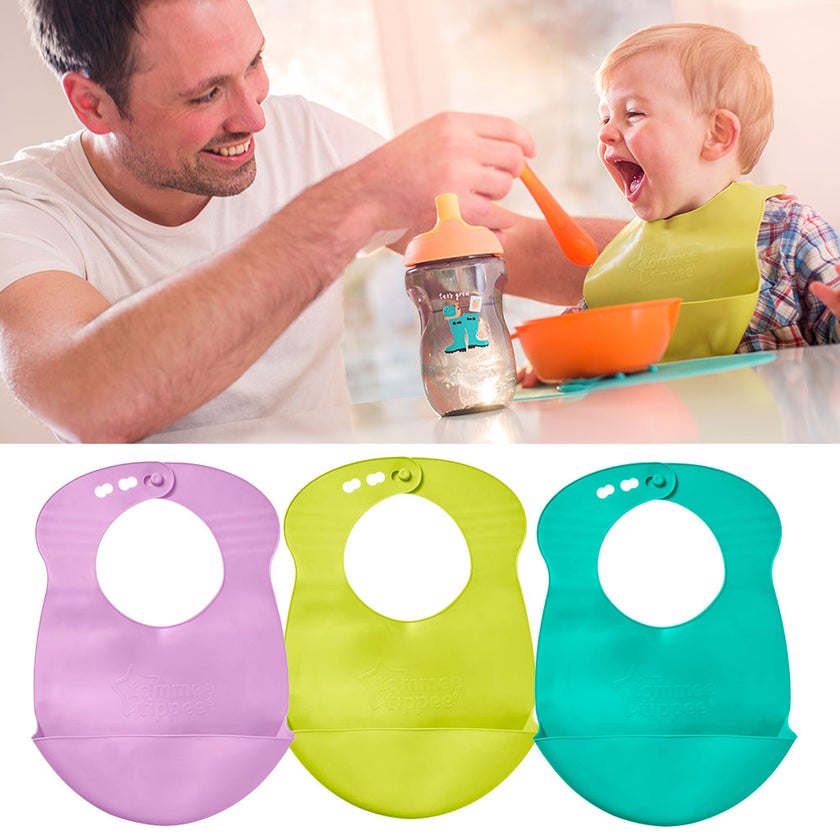 Tommee Tippee Roll & Go Bib For Babies Assorted-Pack of