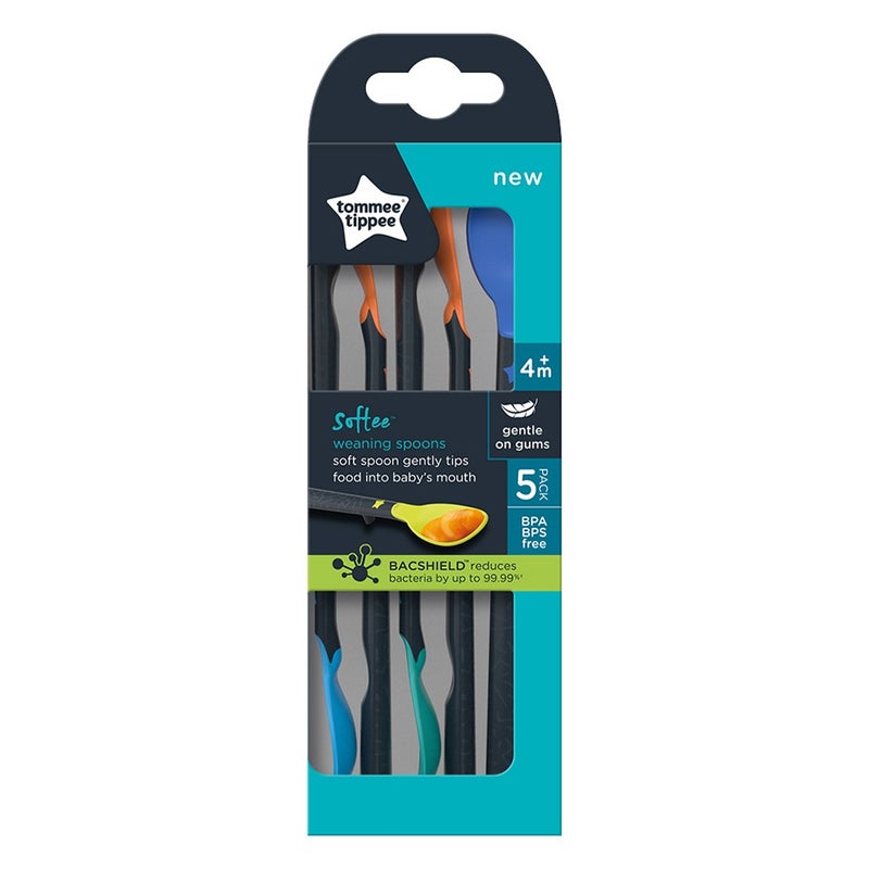 Tommee Tippee Softee Weaning Spoon For 4 Months+ Babies-Pack Of 5