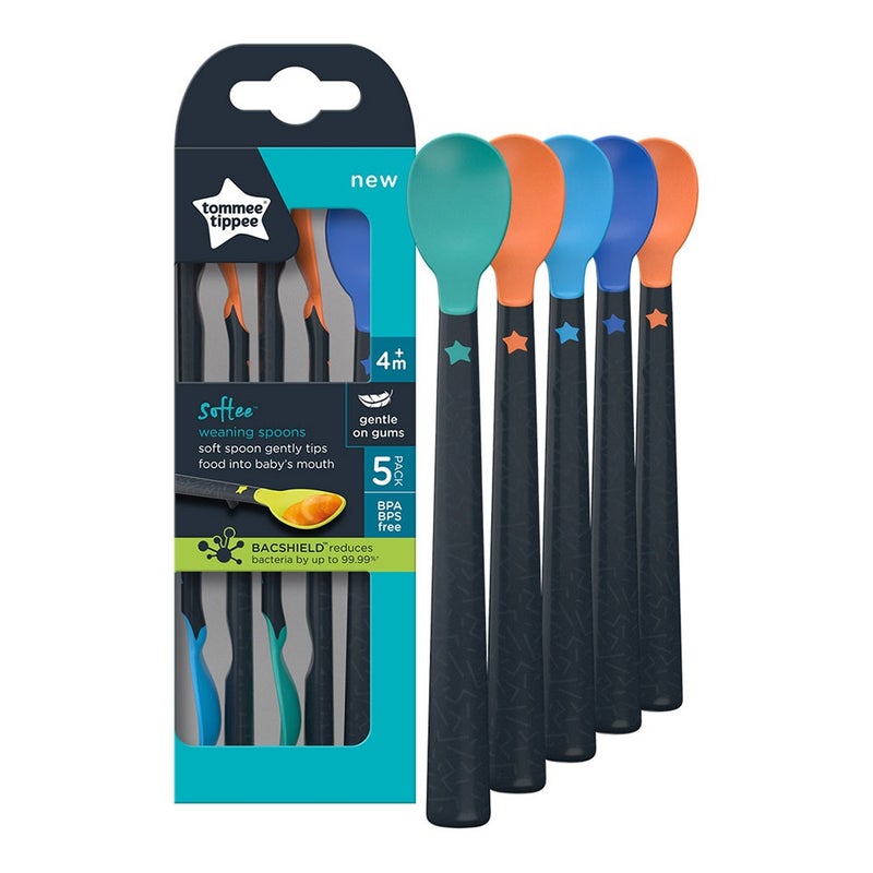 Tommee Tippee Softee Weaning Spoon For 4 Months+ Babies-Pack Of 5